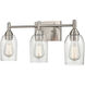Arlett 3 Light 22 inch Brushed Nickel Vanity Light Wall Light
